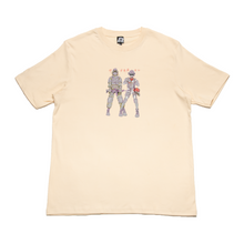 Load image into Gallery viewer, "Guys" Cut and Sew Wide-body Tee White/Beige/Red