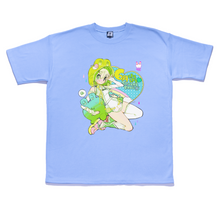 Load image into Gallery viewer, "Soreyu" Taper-Fit Heavy Cotton Tee Sky Blue/ Mint