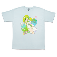Load image into Gallery viewer, "Soreyu" Taper-Fit Heavy Cotton Tee Sky Blue/ Mint