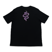 Load image into Gallery viewer, "Snake King" Cut and Sew Wide-body Tee Black/White