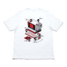 Load image into Gallery viewer, "THE PIXEL CLUB & DNT TXT ME" Cut and Sew Wide-body Tee White