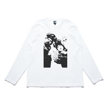Load image into Gallery viewer, "Sth" Cut and Sew Wide-body Long Sleeved Tee Black / White