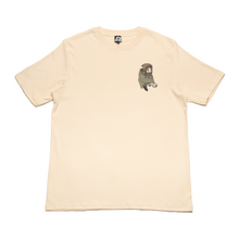 Load image into Gallery viewer, "Cooking" Cut and Sew Wide-body Tee Beige/White