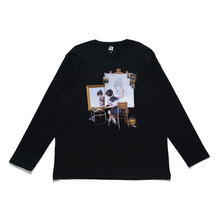 Load image into Gallery viewer, "Triple self portrait" Cut and Sew Wide-body Long Sleeved Tee White/Black