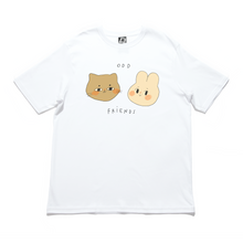 Load image into Gallery viewer, "Odd Friends" Cut and Sew Wide-body Tee White/Red/Black/Beige