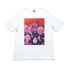 Load image into Gallery viewer, "Red" - Cut and Sew Wide-body Tee White/Black