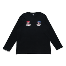 Load image into Gallery viewer, "Hokai Ori Series" Cut and Sew Wide-body Long Sleeved Tee White/Black