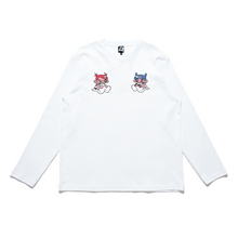 Load image into Gallery viewer, "Hokai Ori Series" Cut and Sew Wide-body Long Sleeved Tee White/Black