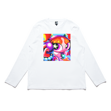 Load image into Gallery viewer, "The Transceivers CATS!" Cut and Sew Wide-body Long Sleeved Tee White/Black