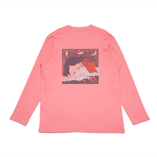 Load image into Gallery viewer, "Poppies" Cut and Sew Wide-body Long Sleeved Tee Salmon Pink