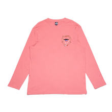 Load image into Gallery viewer, &quot;Poppies&quot; Cut and Sew Wide-body Long Sleeved Tee Salmon Pink