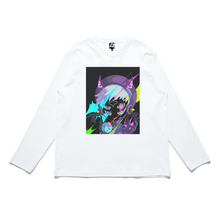 Load image into Gallery viewer, "Neothaicivilization: The Observer" Cut and Sew Wide-body Long Sleeved Tee White/Black