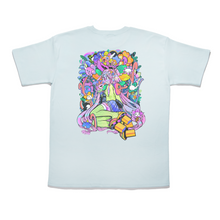 Load image into Gallery viewer, "Blossom Genesis" Taper-Fit Heavy Cotton Tee Mint/ Sky Blue