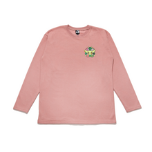 Load image into Gallery viewer, "Blossom Genesis" Taper-Fit Heavy Cotton Long Sleeve Tee Sky Blue/ Mint/ Rose