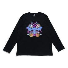 Load image into Gallery viewer, "Divine Blossom" Cut and Sew Wide-body Long Sleeved Tee White/Black