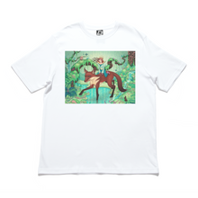 Load image into Gallery viewer, "The Fox's Respite" Cut and Sew Wide-body Tee White