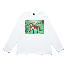 Load image into Gallery viewer, "The Fox's Respite" Cut and Sew Wide-body Long Sleeved Tee White