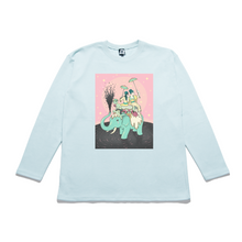Load image into Gallery viewer, "The Black Water" Taper-Fit Heavy Cotton Long Sleeve Tee Mint