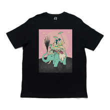Load image into Gallery viewer, "The Black Water" Cut and Sew Wide-body Tee Black