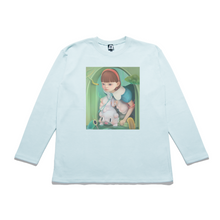 Load image into Gallery viewer, "Crossing River" Taper-Fit Heavy Cotton Long Sleeve Tee Mint
