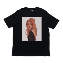 Load image into Gallery viewer, "Her Eyes" Cut and Sew Wide-body Tee White/Black