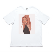 Load image into Gallery viewer, "Her Eyes" Cut and Sew Wide-body Tee White/Black