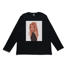 Load image into Gallery viewer, "Her Eyes" Cut and Sew Wide-body Long Sleeved Tee White/Black