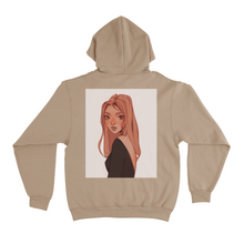 Load image into Gallery viewer, "Her Eyes" Fleece Hoodie Beige