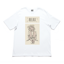 Load image into Gallery viewer, "Relax, Just be You" Cut and Sew Wide-body Tee White