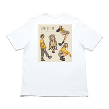 Load image into Gallery viewer, "Bored, Just be You" Cut and Sew Wide-body Tee White/Black
