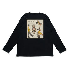 Load image into Gallery viewer, "Bored, Just be You" Cut and Sew Wide-body Long Sleeved Tee White/Black