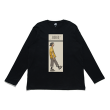 Load image into Gallery viewer, "Bored, Just be You" Cut and Sew Wide-body Long Sleeved Tee White/Black