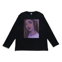 Load image into Gallery viewer, "Stars" Cut and Sew Wide-body Long Sleeved Tee White/Black