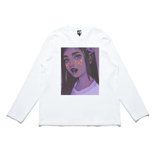 Load image into Gallery viewer, "Stars" Cut and Sew Wide-body Long Sleeved Tee White/Black