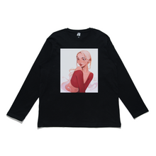 Load image into Gallery viewer, "Red" Cut and Sew Wide-body Long Sleeved Tee White/Black
