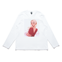 Load image into Gallery viewer, "Red" Cut and Sew Wide-body Long Sleeved Tee White/Black