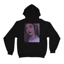 Load image into Gallery viewer, "Stars" Basic Hoodie White/Black