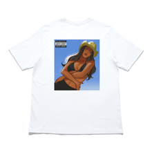 Load image into Gallery viewer, "Be the Cowgirl" Cut and Sew Wide-body Tee White/Beige
