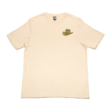 Load image into Gallery viewer, "Be the Cowgirl" Cut and Sew Wide-body Tee White/Beige