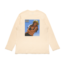 Load image into Gallery viewer, "Be the Cowgirl" Cut and Sew Wide-body Tee White/Beige