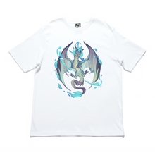 Load image into Gallery viewer, "Water Dragon" Cut and Sew Wide-body Tee White/Black/Beige