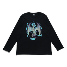 Load image into Gallery viewer, "Water Dragon" Cut and Sew Wide-body Long Sleeved Tee White/Black/Beige