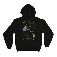Load image into Gallery viewer, "La Fleuriste" Basic Hoodie White/Black