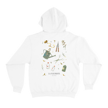 Load image into Gallery viewer, "La Fleuriste" Basic Hoodie White/Black