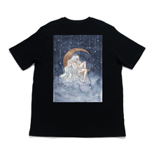 Load image into Gallery viewer, "La Lune" Cut and Sew Wide-body Tee Black