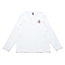 Load image into Gallery viewer, "Scorpio" Cut and Sew Wide-body Long Sleeved Tee White