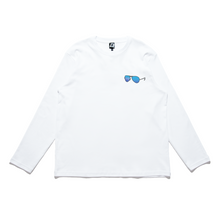 Load image into Gallery viewer, "Exahausted" Cut and Sew Wide-body Long Sleeved Tee White/Black/Beige