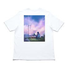 Load image into Gallery viewer, "Introvert" Cut and Sew Wide-body Tee White/Salmon Pink