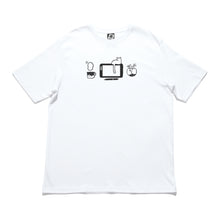 Load image into Gallery viewer, "Introvert" Cut and Sew Wide-body Tee White/Salmon Pink