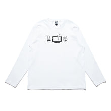 Load image into Gallery viewer, "Introvert" Cut and Sew Wide-body Long Sleeved Tee White/Salmon Pink